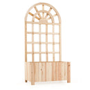 Wooden Raised Garden Bed with Trellis 48 Inch Outdoor Screen by LJGDeals