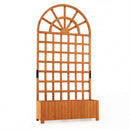 Wooden Raised Garden Bed with Trellis 71" Outdoor Planter Box Privacy Screen by LJGDeals