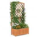 Wooden Raised Garden Bed with Trellis 63 Inch Tall Garden Planter by LJGDeals
