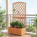 Wooden Raised Garden Bed with Trellis 63 Inch Tall Garden Planter by LJGDeals