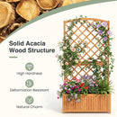 Wooden Raised Garden Bed with Trellis 63 Inch Tall Garden Planter by LJGDeals