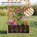 Wooden Raised Garden Bed with Trellis 63 Inch Tall Garden Planter by LJGDeals