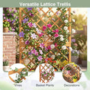 Wooden Raised Garden Bed with Trellis 63 Inch Tall Garden Planter by LJGDeals