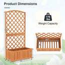 Wooden Raised Garden Bed with Trellis 63 Inch Tall Garden Planter by LJGDeals