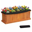 Wooden Raised Garden Bed with Drainage Holes and Liner Solid Fir Wood Planter Box by LJGDeals