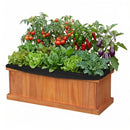 Wooden Raised Garden Bed with Drainage Holes and Liner Solid Fir Wood Planter Box by LJGDeals