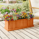 Wooden Raised Garden Bed with Drainage Holes and Liner Solid Fir Wood Planter Box by LJGDeals