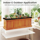 Wooden Raised Garden Bed with Drainage Holes and Liner Solid Fir Wood Planter Box by LJGDeals