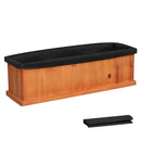 Wooden Raised Garden Bed with Drainage Holes and Liner Solid Fir Wood Planter Box by LJGDeals