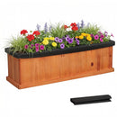 Wooden Raised Garden Bed with Drainage Holes and Liner Solid Fir Wood Planter Box by LJGDeals