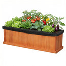 Wooden Raised Garden Bed with Drainage Holes and Liner Solid Fir Wood Planter Box by LJGDeals