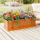 Wooden Raised Garden Bed with Drainage Holes and Liner Solid Fir Wood Planter Box by LJGDeals