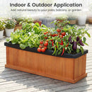 Wooden Raised Garden Bed with Drainage Holes and Liner Solid Fir Wood Planter Box by LJGDeals