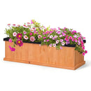 Wooden Raised Garden Bed with Drainage Holes and Liner Solid Fir Wood Planter Box by LJGDeals