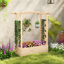 Wooden Raised Garden Bed Planter Box with Trellis and Hanging Roof by LJGDeals