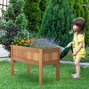 Wooden Raised Garden Bed Solid Wood Elevated Planter Box with Legs by LJGDeals