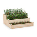 3-Tier Wooden Raised Garden Bed for Backyard Patio Gardening by LJGDeals