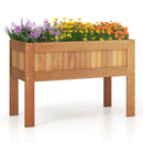 Wooden Raised Garden Bed Solid Wood Elevated Planter Box with Legs by LJGDeals