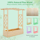Wooden Raised Garden Bed Planter Box with Trellis and Hanging Roof by LJGDeals