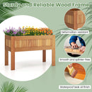 Wooden Raised Garden Bed Solid Wood Elevated Planter Box with Legs by LJGDeals