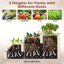 3-Tier Wooden Raised Garden Bed for Backyard Patio Gardening by LJGDeals