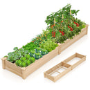 Wooden Raised Garden Bed with 2 Planter Boxes and Dividers-Natural by LJGDeals