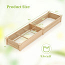Wooden Raised Garden Bed with 2 Planter Boxes and Dividers-Natural by LJGDeals