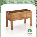 Wooden Raised Garden Bed Solid Wood Elevated Planter Box with Legs by LJGDeals