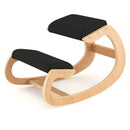 Wooden Rocking Chair with Comfortable Padded Seat Cushion and Knee Support by LJGDeals