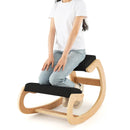 Wooden Rocking Chair with Comfortable Padded Seat Cushion and Knee Support by LJGDeals