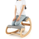 Wooden Rocking Chair with Comfortable Padded Seat Cushion and Knee Support by LJGDeals