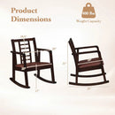 Wooden Rocking Chair with Upholstered Seat and Ladder Back by LJGDeals