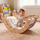 Wooden Rocking Climbing Arch with Cushion 3-in-1 Montessori by LJGDeals
