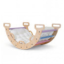 Wooden Rocking Climbing Arch with Cushion 3-in-1 Montessori