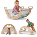 Wooden Rocking Climbing Arch with Cushion 3-in-1 Montessori by LJGDeals