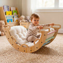 Wooden Rocking Climbing Arch with Cushion 3-in-1 Montessori