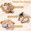 Wooden Rocking Climbing Arch with Cushion 3-in-1 Montessori