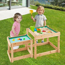 Wooden Sand and Water Tables with Protective Cover for Kids-Natural by LJGDeals
