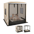 Wooden Sandbox with Canopy for Children 3+ Years Old-Brown by LJGDeals