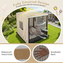 Wooden Sandbox with Canopy for Children 3+ Years Old-Brown by LJGDeals