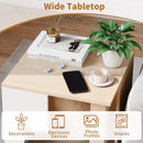Wooden Semi-enclosed Cat Condo with Kitty Head-shaped Entry and Metal Legs-Natural by LJGDeals