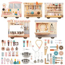 Wooden Sensory Wall Panel with Vanity and Tool Box by LJGDeals