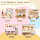 Wooden Sensory Wall Panel with Vanity and Tool Box by LJGDeals