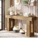 Wooden Sofa Table, 63-Inch Modern Console Table For Living Room