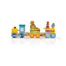 Wooden Stackable Educational Train Set with Colorful Animal Toys and Retractable Locomotive by LJGDeals