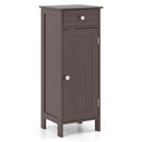 Wooden Storage Free-Standing Floor Cabinet with Drawer and Shelf