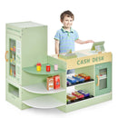Kids Wooden Supermarket Play Toy Set with Checkout Counter by LJGDeals