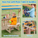 Wooden Swing Set with Large Upper Deck Slide and Steering Wheel by LJGDeals