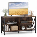 Wooden TV Stand Entertainment for TVs up to 55 Inch with X-Shaped Frame by LJGDeals