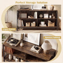 Wooden TV Stand Entertainment for TVs up to 55 Inch with X-Shaped Frame by DirectDeals